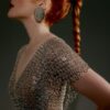 SILVER ORCHID HANDCRAFTED COCKTAIL DRESS - Imagen 2