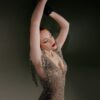 SILVER ORCHID HANDCRAFTED COCKTAIL DRESS